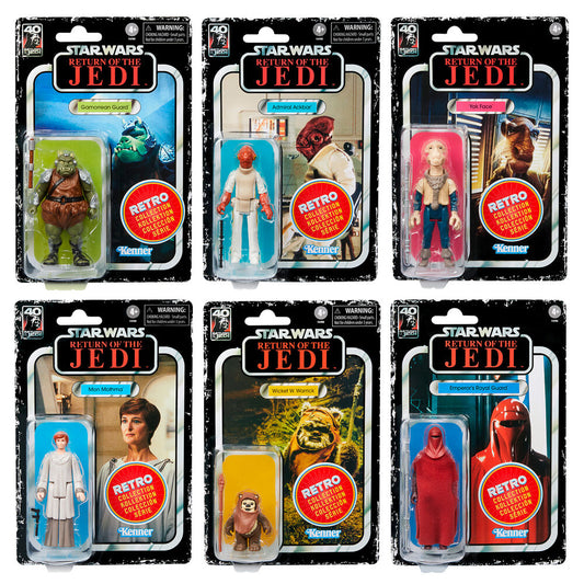 Imagen 2 - Set 6 Figuras Coleccion Retro Star Wars El Retorno Del Jedi 9,5Cm Surtido