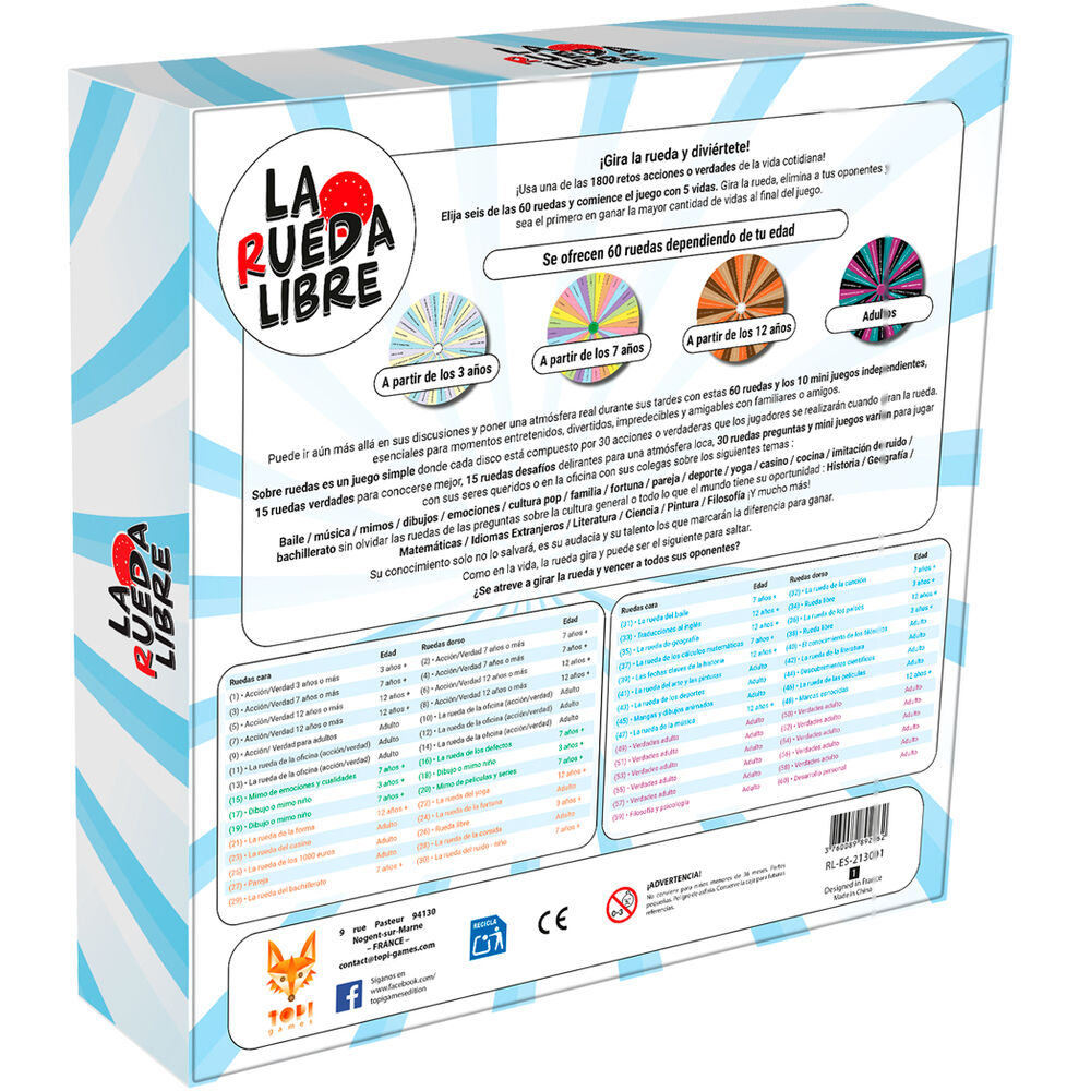 Imagen 2 - Juego De Mesa La Rueda Libre Español