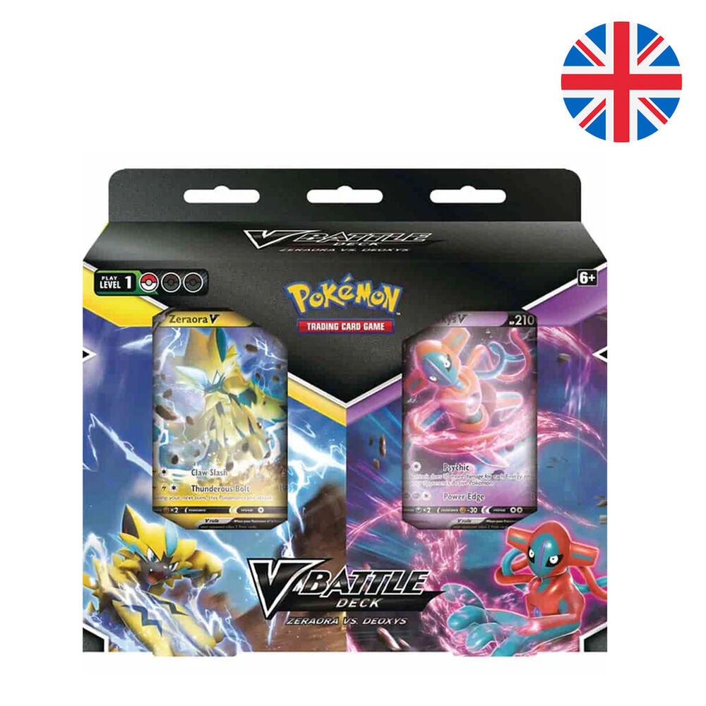 Imagen 1 - V Battle Deck Juego Cartas Coleccionables Deoxys Vs Zeraora Pokemon Ingles