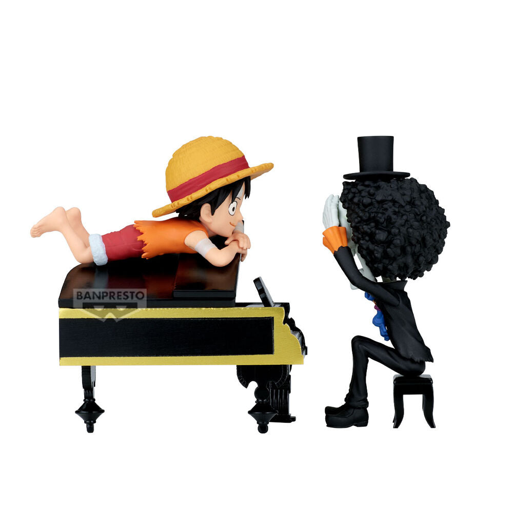 Imagen 1 - Figura Luffy & Brook Word Collectable Stories One Piece 8Cm