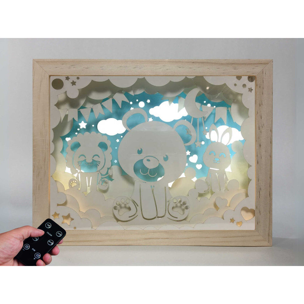 Imagen 1 - Lampara Animales Madera