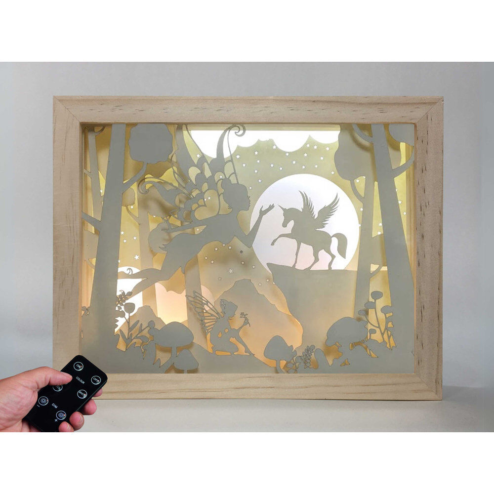 Imagen 1 - Lampara Hada Y Pegaso Madera