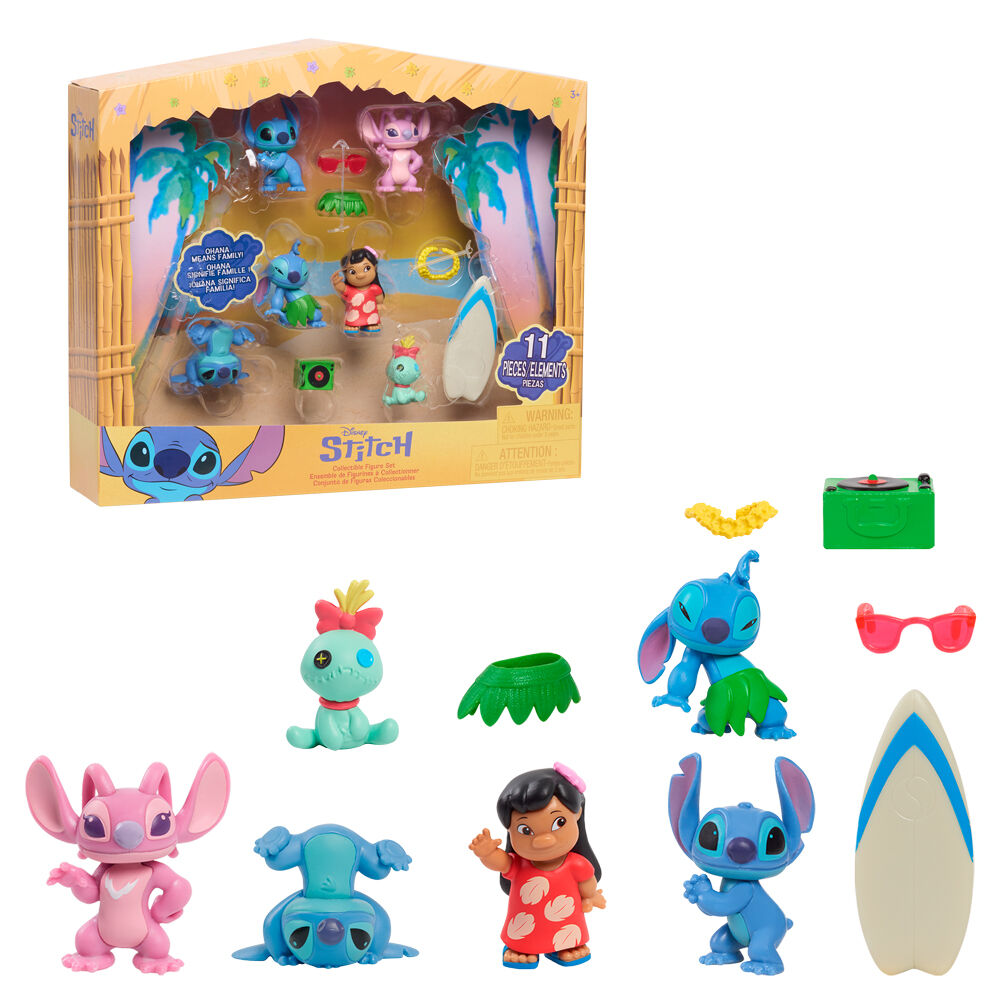 Imagen 2 - Blister 6 Figuras Stitch Disney 5Cm