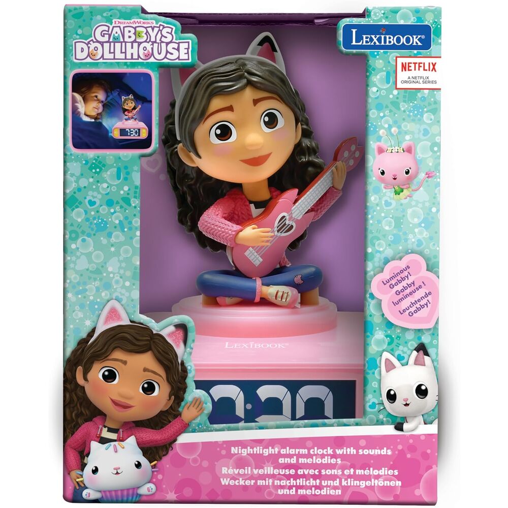 Imagen 2 - Despertador Digital Luz Nocturna La Casa De Muñecas De Gabby
