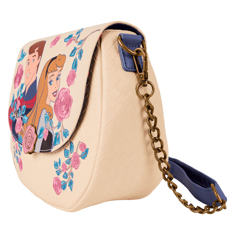 Imagen de Bolso Bandolera Aurora & Phillip La Bella Durmiente Disney Loungefly parte de nuestra colección en Espadas y más, sitio oficial.
