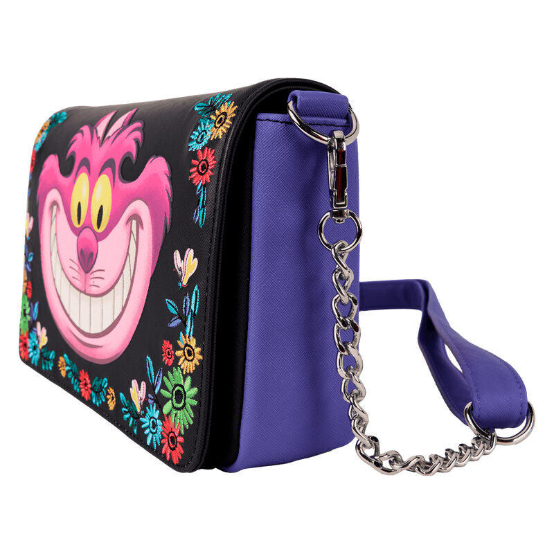 Imagen de Bolso Bandolera Gato Cheshire Alicia En El Pais De Las Maravillas Disney parte de nuestra colección en Espadas y más, sitio oficial.