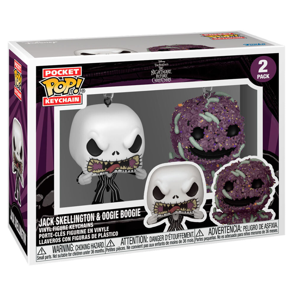 Imagen 2 - Blister 2 Llaveros Pocket Pop Disney Pesadilla Antes De Navidad Jack & Oogie Boogie
