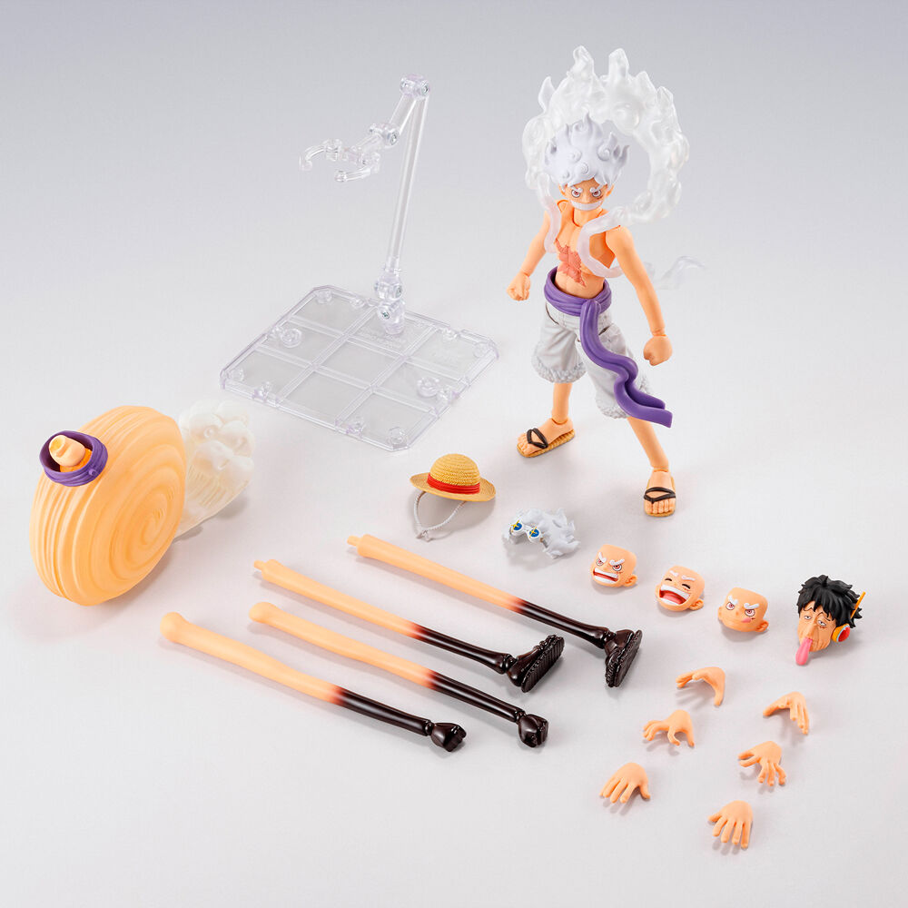 Imagen 2 - Figura S.h. Figuarts Monkey D Luffy Gear 5 Future Island Egghead One Piece 15,5Cm