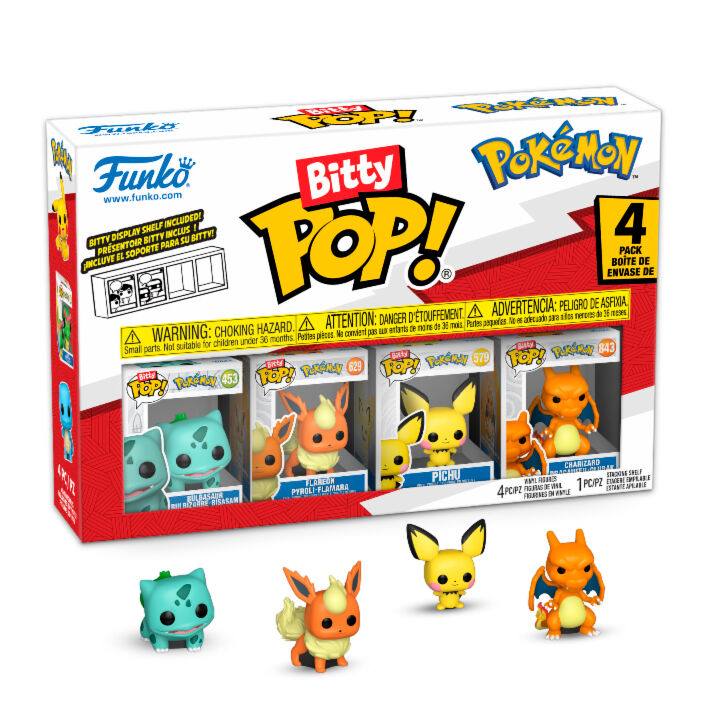 Imagen 2 - Blister 4 Figuras Bitty Pop Pokemon Bulbasaur