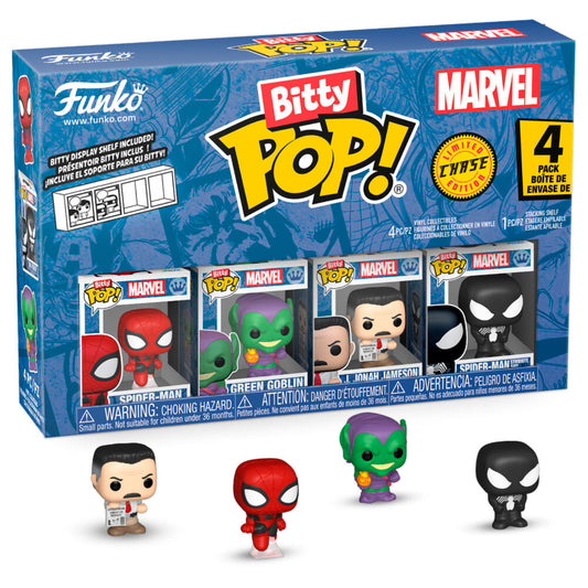 Imagen 2 - Blister 4 Figuras Bitty Pop Marvel Spider-man