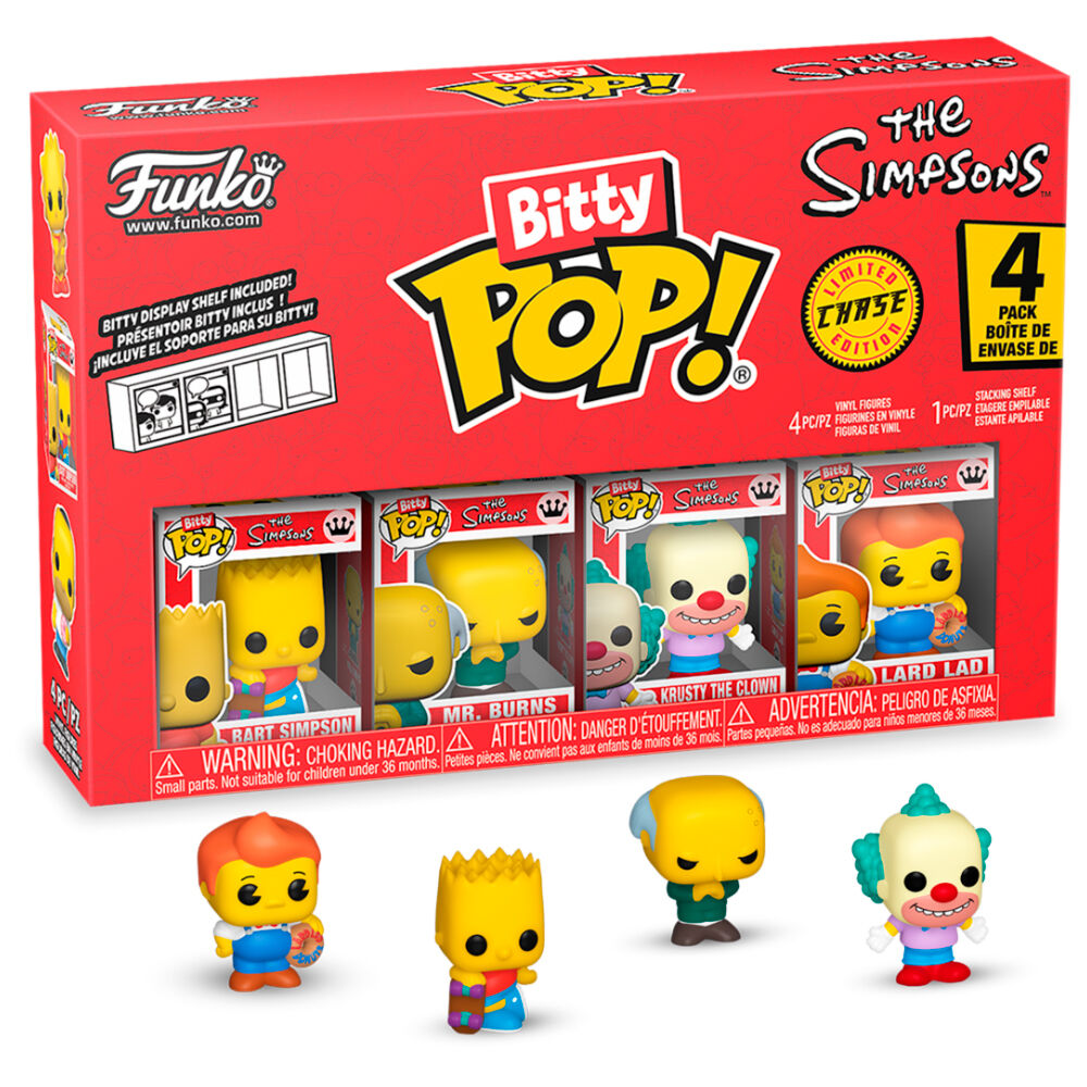 Imagen 1 - Blister 4 Figuras Bitty Pop Los Simpsons Bart