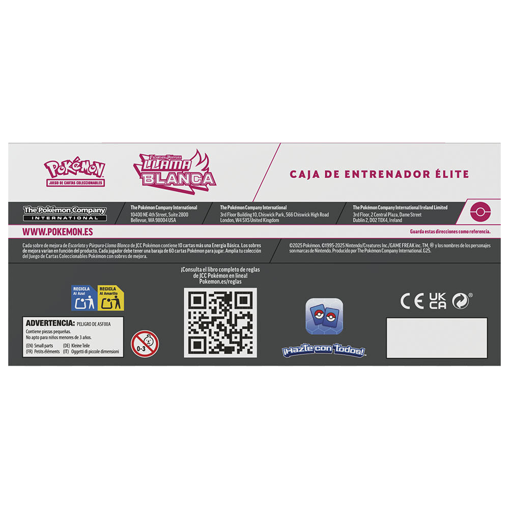 Imagen 2 - Estuche Entrenador Juego Cartas Coleccionables Llama Blanca Pokemon Español