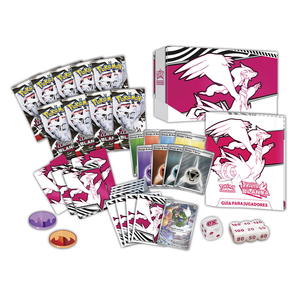 Imagen 3 - Estuche Entrenador Juego Cartas Coleccionables Llama Blanca Pokemon Español