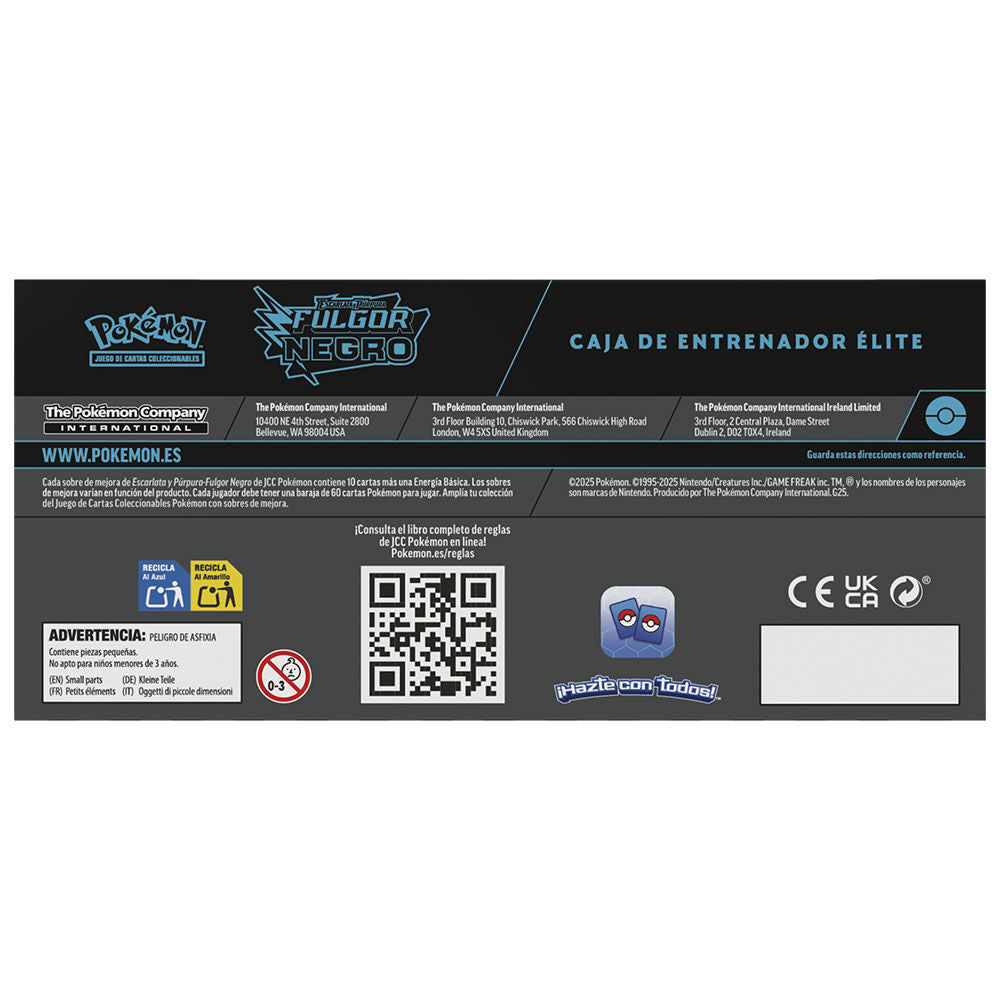 Imagen 3 - Estuche Entrenador Juego Cartas Coleccionables Fulgor Negro Pokemon Español