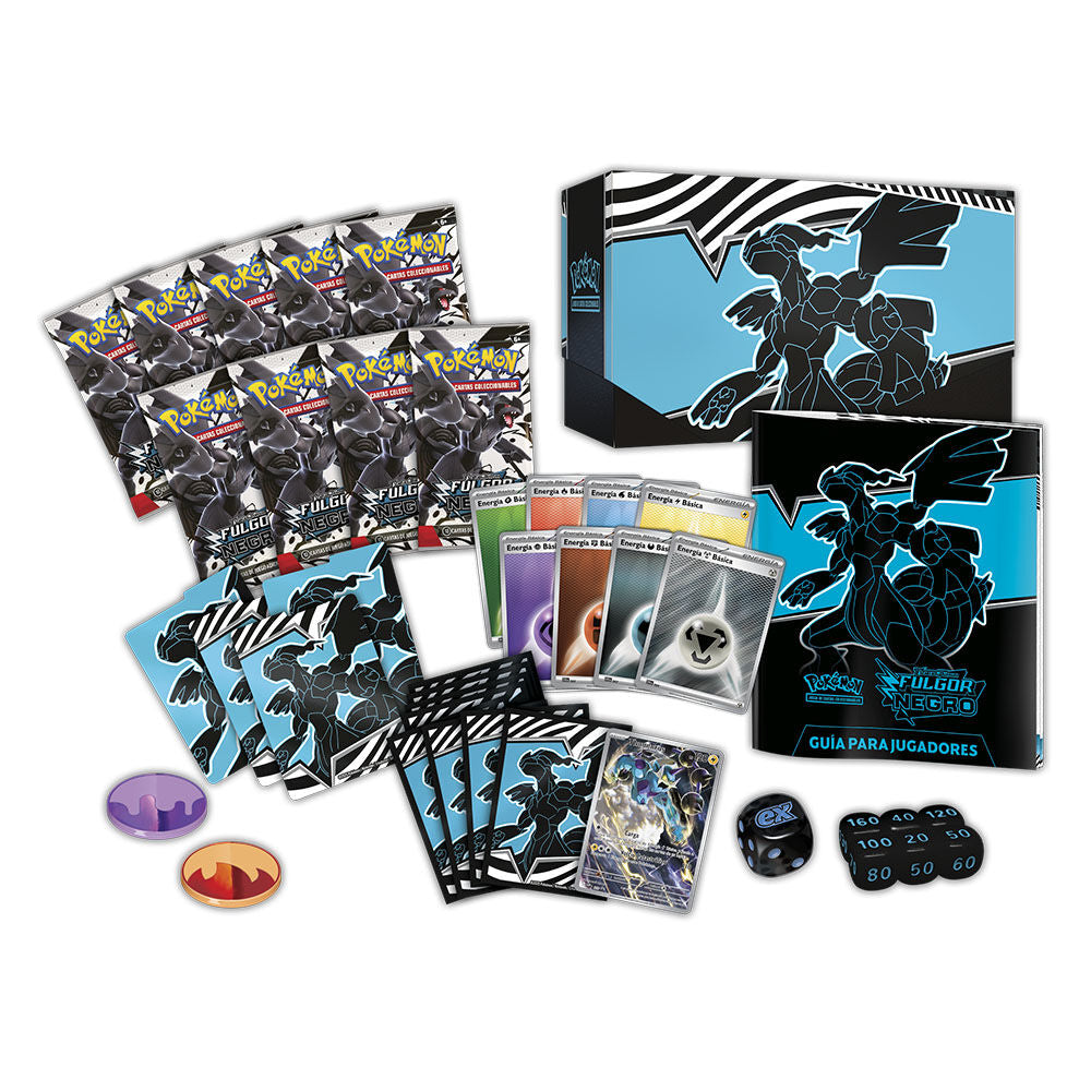 Imagen 2 - Estuche Entrenador Juego Cartas Coleccionables Fulgor Negro Pokemon Español