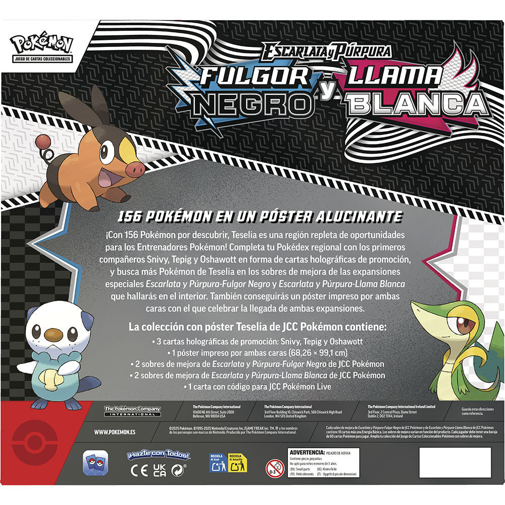 Imagen 3 - Blister Juego Cartas Coleccionables Poster Fulgor Negro Y Llama Blanca Pokemon Español