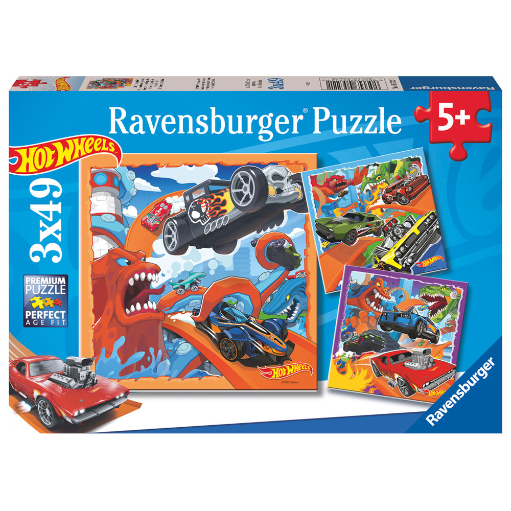 Imagen 1 - Puzzle Hot Wheels 3X49pzs