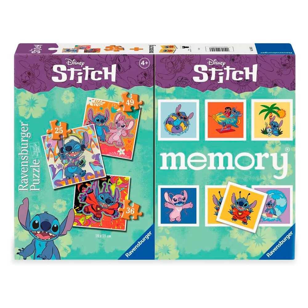 Imagen 2 - Multipack Memory + 3 Puzzles Stitch Disney