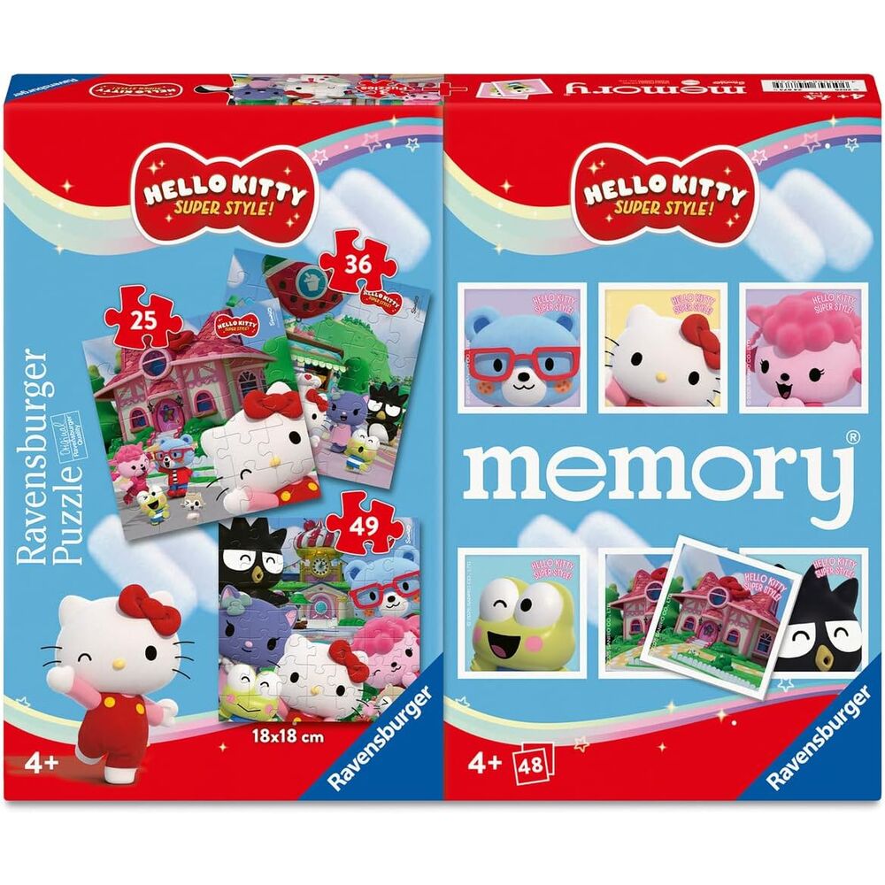 Imagen 2 - Multipack Memory + 3 Puzzles Hello Kitty