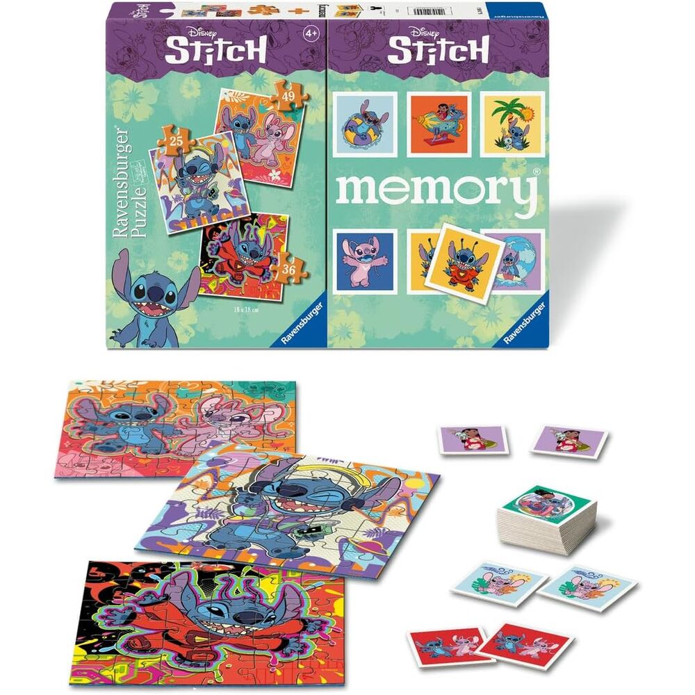 Imagen 3 - Multipack Memory + 3 Puzzles Stitch Disney