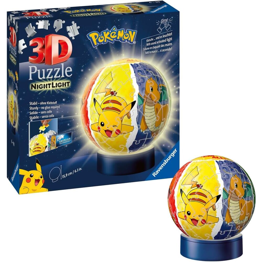 Imagen 2 - Puzzle 3D Luz Nocturna Pokemon 74Pzs