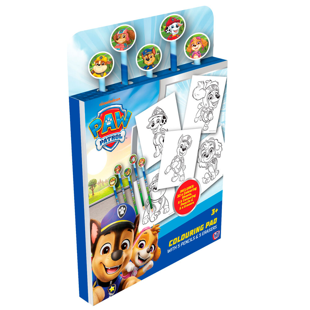 Imagen 1 - Libro Colorear + Lapices Patrulla Canina Paw Patrol
