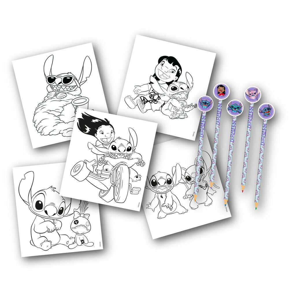 Imagen 2 - Libro Colorear + Lapices Stitch Disney