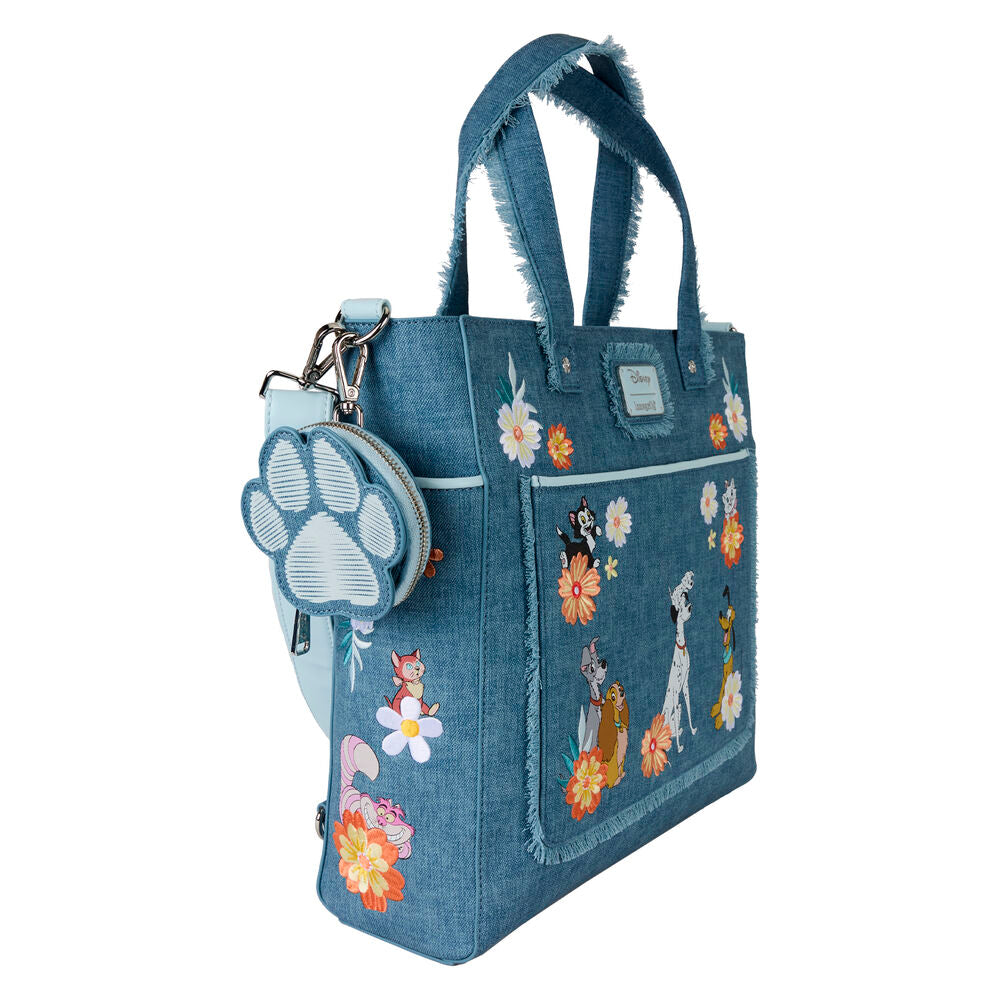 Imagen 2 - Bolso Mochila + Monedero Denim Disney Loungefly