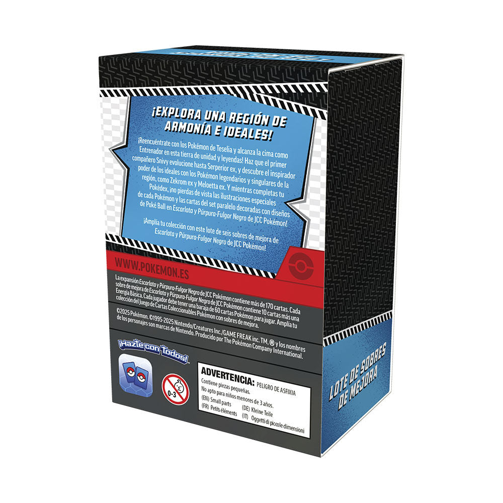 Imagen 2 - Juego Cartas Coleccionables Booster Bundle Fulgor Negro Pokemon Español