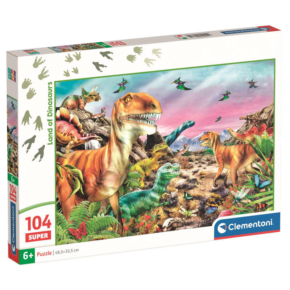 Imagen 1 - Puzzle Super Tierra De Dinosaurios 104Pzs
