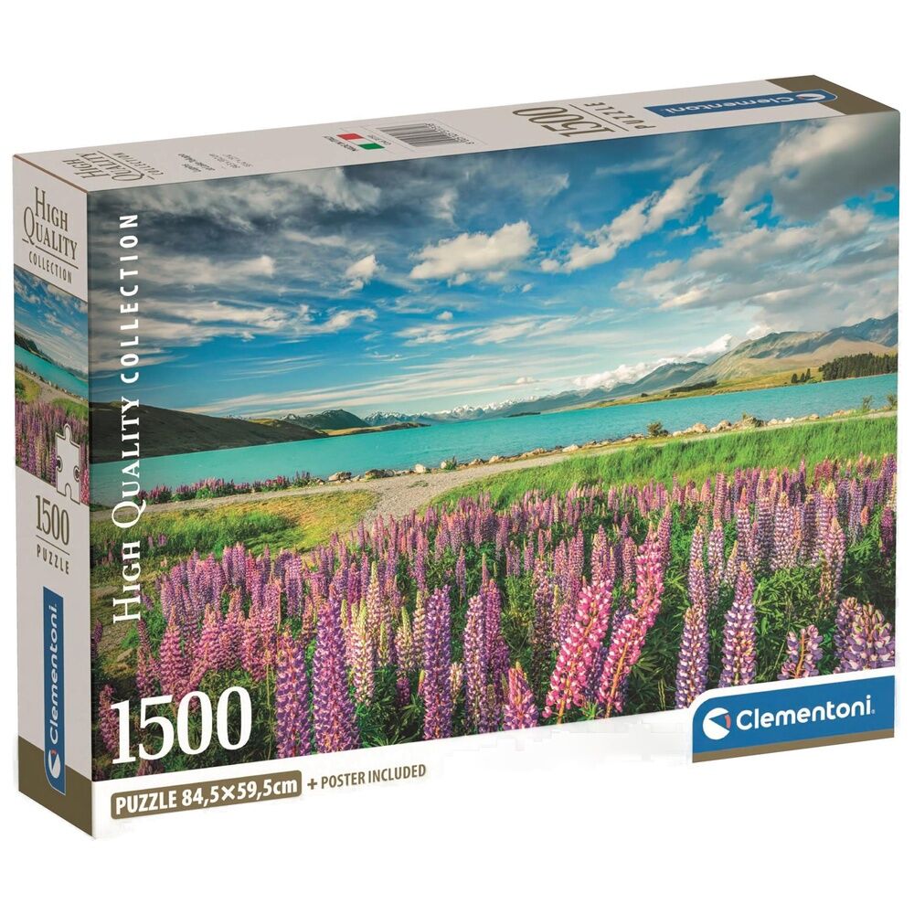 Imagen 1 - Puzzle Lupins At Lake Tekapo High Quality 1500Pzs