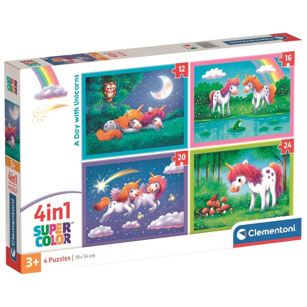 Imagen 1 - Puzzle Un Dia Con Unicornios 12+16+20+24Pzs