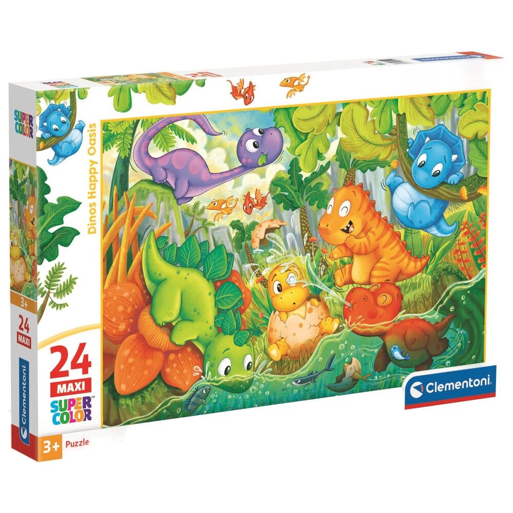 Imagen 1 - Puzzle Maxi Dinos Happy Oasis 24Pzs