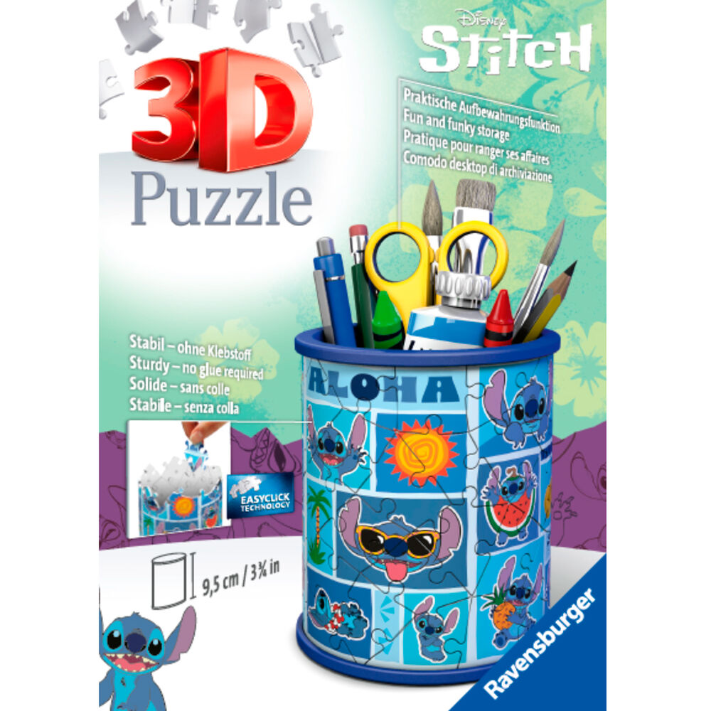 Imagen 2 - Puzzle 3D Portalapices Stitch Disney 54Pzs