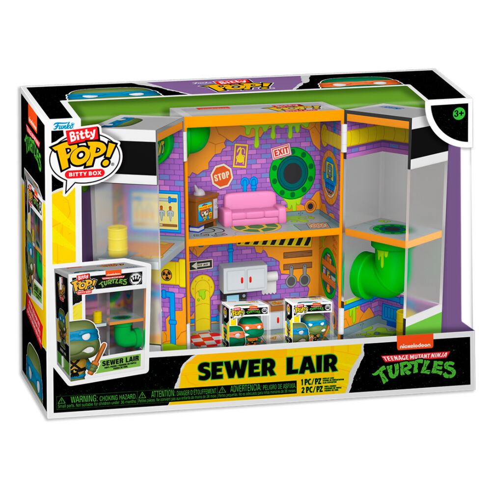 Imagen 2 - Figura Bitty Pop Boxes Tortugas Ninja Sewer Lair