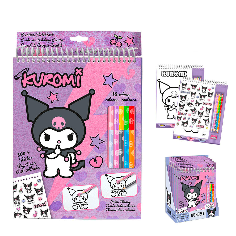 Imagen 1 - Set Colorear + Lapices Kuromi Hello Kitty