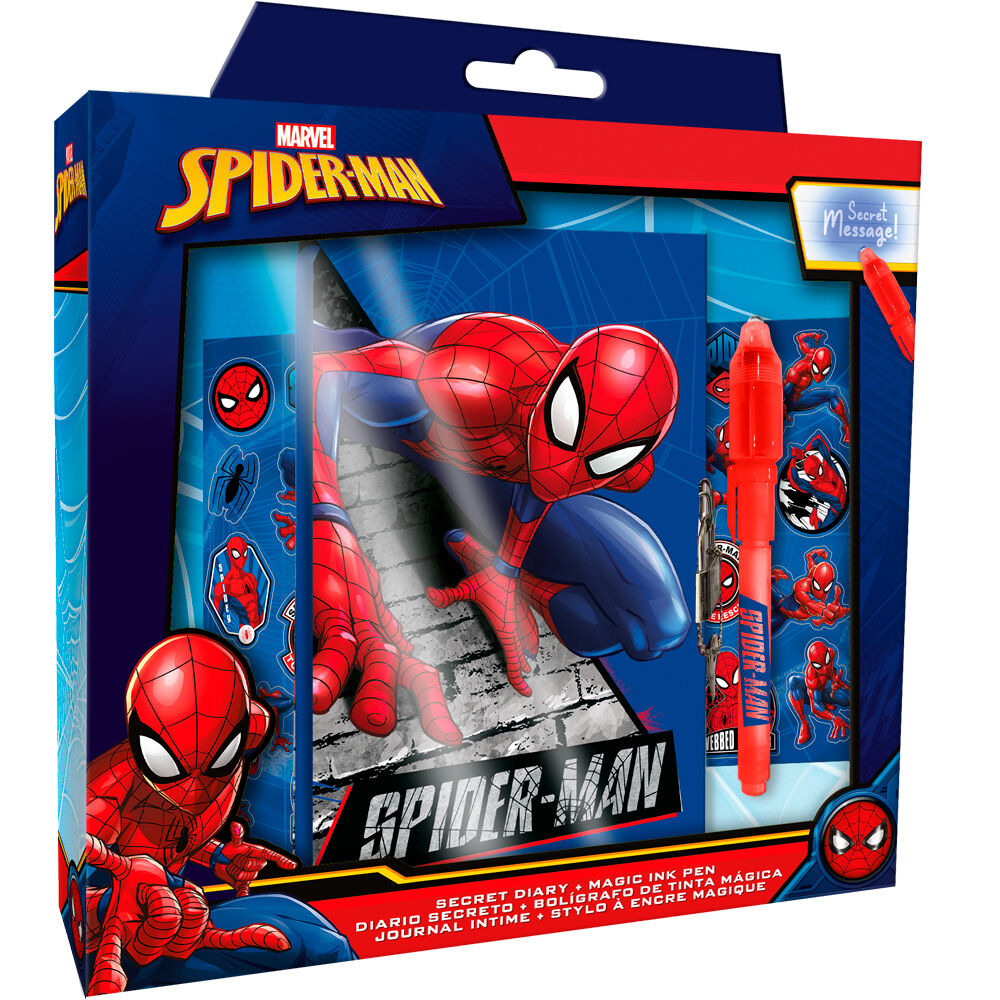 Imagen 1 - Diario + Boligrafo Magico Spiderman Marvel