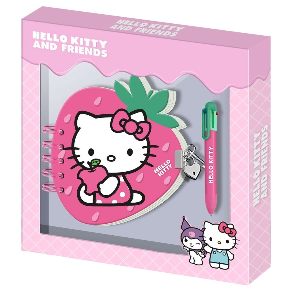 Imagen 1 - Diario + Boligrafo Fresa Hello Kitty And Friends