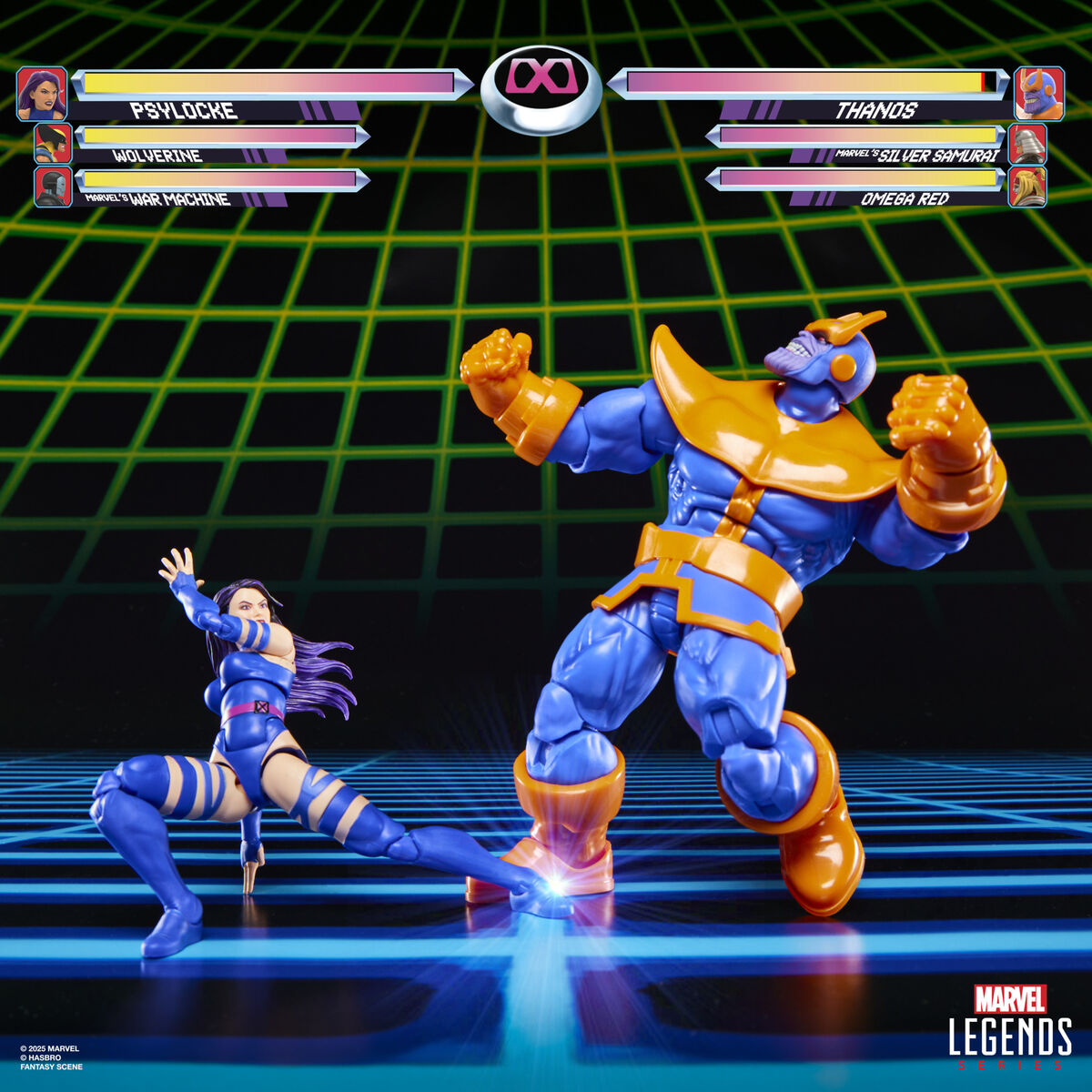 Imagen 2 - Blister 2 Figuras Psylocke Vs Thanos Gameverse Marvel Legends 15Cm