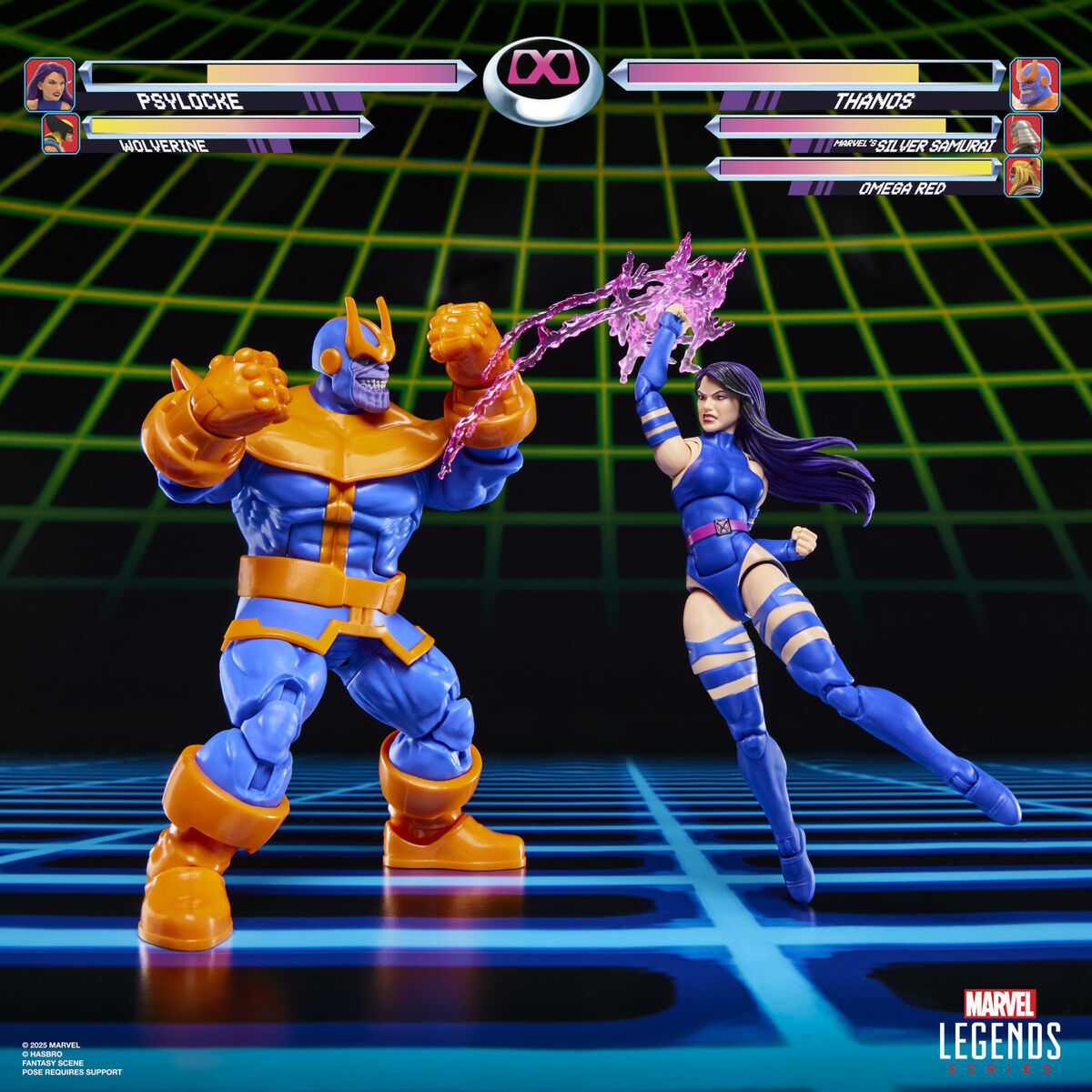 Imagen 5 - Blister 2 Figuras Psylocke Vs Thanos Gameverse Marvel Legends 15Cm