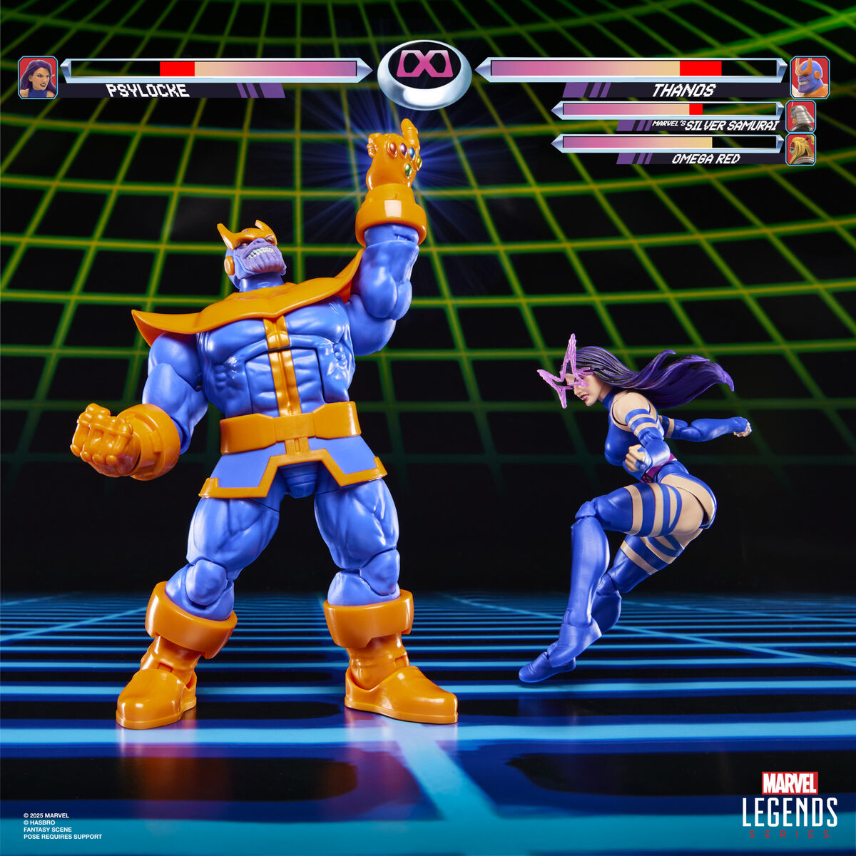 Imagen 6 - Blister 2 Figuras Psylocke Vs Thanos Gameverse Marvel Legends 15Cm