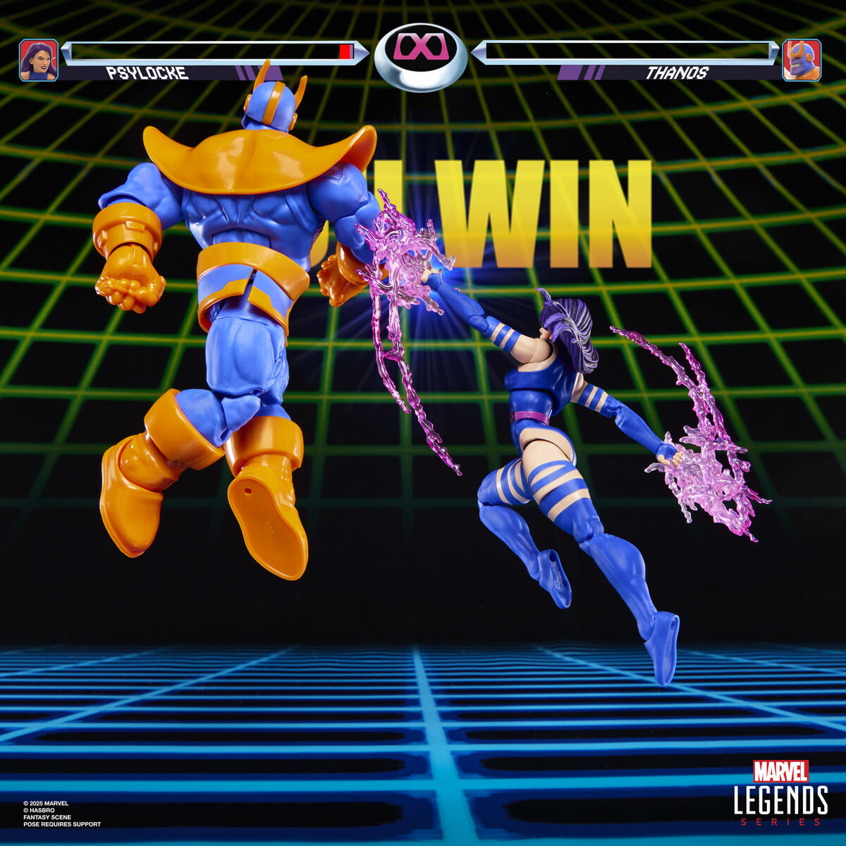 Imagen 10 - Blister 2 Figuras Psylocke Vs Thanos Gameverse Marvel Legends 15Cm