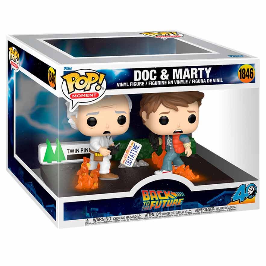 Imagen 1 - Figura Pop Moments Regreso Al Futuro Doc & Marty