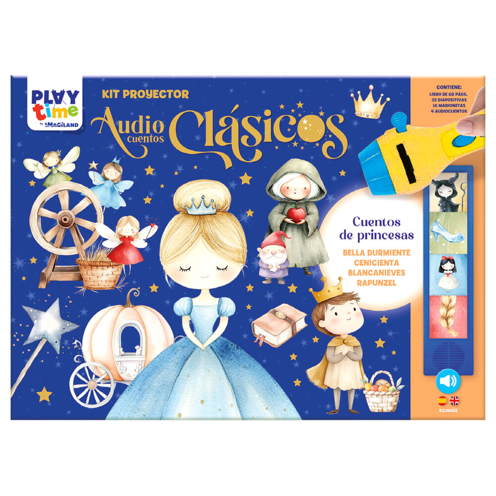 Imagen 1 - Kit Proyector Audiocuentos Clasicos Cuentos De Princesas