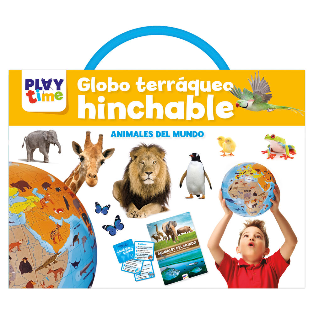 Imagen 1 - Globo Terraqueo Hinchable El Mundo De Los Animales Español