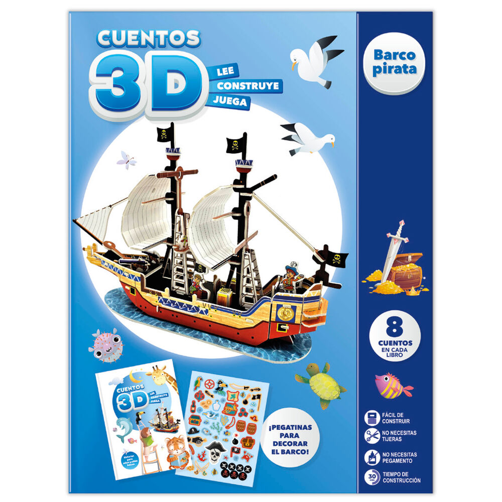 Imagen 1 - Cuento Imaginar Y Consruir 3D Barco Pirata Español