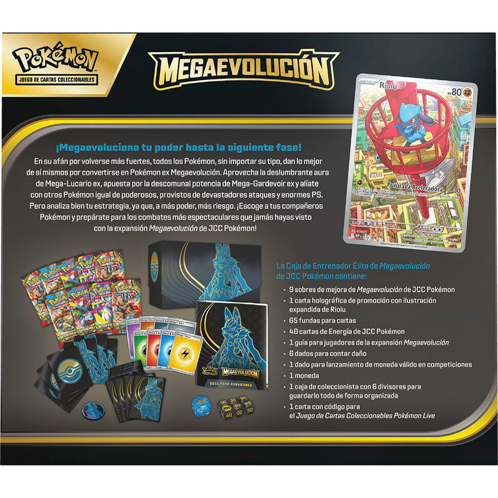 Imagen 7 - Estuche Juego Cartas Coleccionables Entrenador Elite Mega Evolucion Pokemon Español Surtido