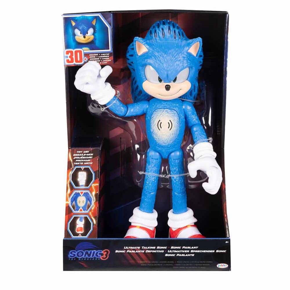 Imagen 1 - Figura Sonic Interactiva La Película Sonic 3 35Cm