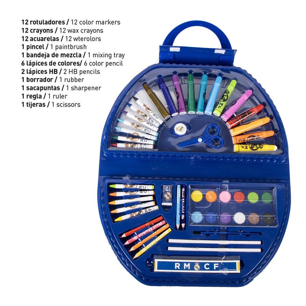 Imagen 3 - Set Papeleria Coloreable Real Madrid 50Pzs