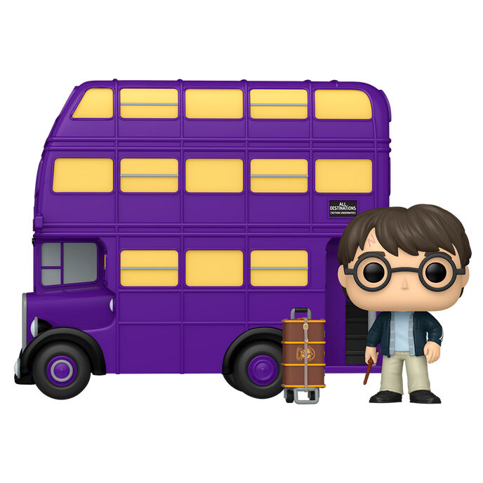 Imagen 2 - Figura Pop Rides Super Deluxe Harry Potter - Harry Potter With Knight Bus